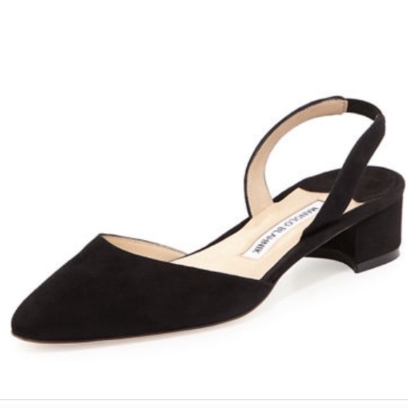 Manolo Blahnik Shoes - Manolo Blahnik Aspro Block-Heel Slingback Pump